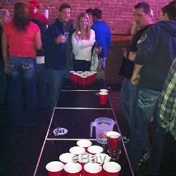 Gopong 8 Foot Portable Beer Pong / Tailgate Tables Noir, Football, American Fl