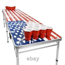 Gopong Portable Aluminium 8' Polding Beer Pong American Brinking Party Table