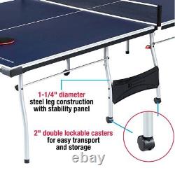 Jeu intérieur MD Sports 4 pièces Table de tennis de table Ping Pong pour enfants Pliante 9'x5'