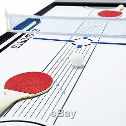 Jeux Combinés Pivotants 4 En 1 Tennis De Table Vol Stationnaire Air Hockey Piscine Bowling Recevoir