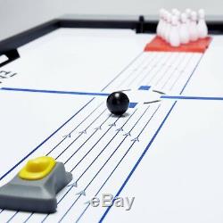 Jeux Combinés Pivotants 4 En 1 Tennis De Table Vol Stationnaire Air Hockey Piscine Bowling Recevoir