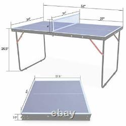 Kl Klb Sport Table De Tennis Table Mi-size Pliable Et Portable Ping Pong Table S