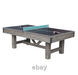 Logan 7-pi 3-en-1 Table De Billard Combo Avec Bancs Et Ping Pong