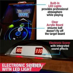 MD Sports 9 Ft. Roll And Score Table Arcade Jeu Comprend 4 Skee-ball Led Light