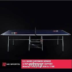 MD Sports Taille officielle de 15mm, 4 pièces de tennis de table d'intérieur, accessoires inclus.