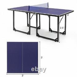 Mesa De Ping-pong Compacta Extraíble De Tamaño Mediano Plegable Multiusos