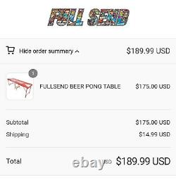 Nelk Full Send Beer Pong Table Ship Asap