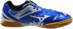 New Mizuno Chaussures De Tennis De Table 81ga1515 Wave Medal 5 Blanc Noir Bleu Us7-10.5