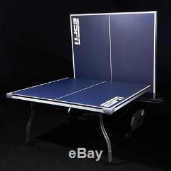 Nouveau Espn Officiel Taille Ping Pong Table De Tennis De Table En Métal 4 Pièce Pliante À L'intérieur