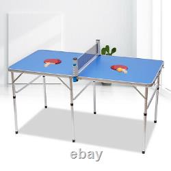 Nouveau Tennis De Table Ping Pong Sports De Table En Plein Air Avec Net Paddles & Balles