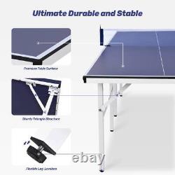 Nouvelle Table De Ping-pong Portable Avec Filet, 2 Raquettes, 3 Boules De Tennis De Table Ensemble De Table