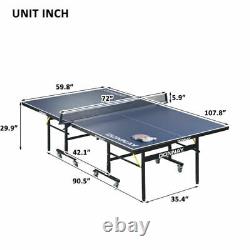 Ping De Table De Tennis De Table Pliant Intérieur-extérieur Table De Jeu 107.87x60 X30inch