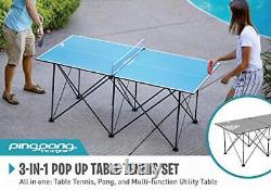 Ping Pong 6' Pop Up Tennis De Table