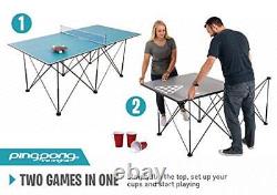 Ping Pong 6' Pop Up Tennis De Table