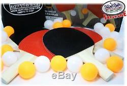 Ping Pong Paddles Ensemble De 4 Balles De Tennis De Table Pour Joueur, Balles De Raquette Avec Sac De Rangement