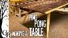 Ping Pong Table À Manger Avec Des Outils De Base