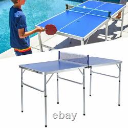 Ping Pong Tennis De Table Sports Pliant À L’intérieur À L’extérieur Avec Pagaie Et Balles