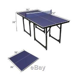 Ping-pong Tennis Game Jeu Intérieur-extérieur Team Portable New Pliable 6'x3'