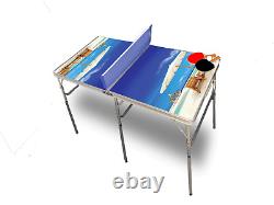 Plage Gazebo Portable Tennis Ping Pong Table Pliante Avecaccessoires