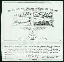 Pr Chine Imprimer 1961 Erreur C86m Tennis De Table Ms (bloc 7, Sg Ms 1971a) Tres Rare