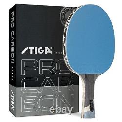 Raquette de tennis de table STIGA Pro Carbon de niveau de performance avec technologie en carbone