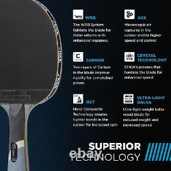 Raquette de tennis de table STIGA Pro Carbon de niveau de performance avec technologie en carbone