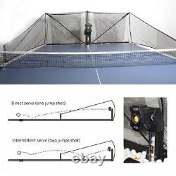 Robot de Tennis de Table Automatique 240W Machine d'Entraînement de Balles de Ping Pong avec Filet de Récupération