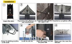 Robot de Tennis de Table Automatique 240W Machine d'Entraînement de Balles de Ping Pong avec Filet de Récupération