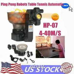 Robots Professionnels Ping Pong Hp-07 Tennis De Table Machine À Boule Automatique Us Ship