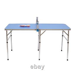 Set De Jeu De Tennis De Table Pliable Table De Tennis Pratique Portable +accessoires