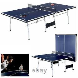 Set de Jeux de Tennis de Table Pliable de Taille Officielle pour Intérieur - Famille 4 P