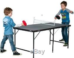 Slazenger Mini 5 Pieds Tennis De Table De Ping-pong Pliant Avec Des Battes Net Balles Intérieur