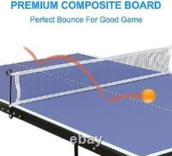 Sport Midsize Ping Ping Pong Jeu De Table Portable Intérieur Bleu Extérieur
