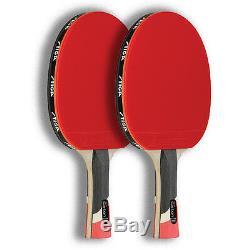 Stiga Ensemble De 2 Pagaies De Ping-pong De Tennis De Table Pro Carbon Premium