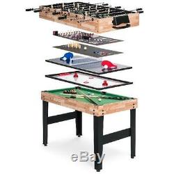 Table De Jeu 10-in-1 Piscine Air Hockey Foosball Shuffleboard Ping Pong Dames Bowl