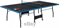 Table De Ping-pong De Taille Officielle Pour Tennis En Salle, Intérieur, 2 Pagaies Et Balles Incluses Pliable