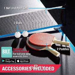 Table De Ping-pong De Taille Officielle Pour Tennis En Salle, Intérieur, 2 Pagaies Et Balles Incluses Pliable