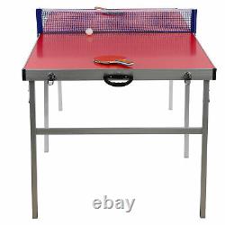 Table De Ping-pong De Tennis De Table + Boules À Pagaie Pour Petits Espaces Intérieurs/extérieurs