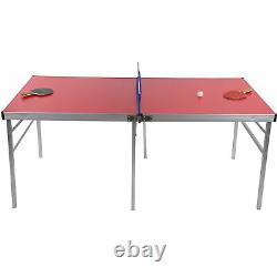 Table De Ping-pong De Tennis De Table + Boules À Pagaie Pour Petits Espaces Intérieurs/extérieurs