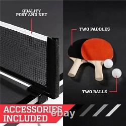 Table De Ping-pong De Tennis De Taille Moyenne Avec Paddle Et Boules À L'intérieur