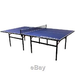 Table De Ping-pong Donnay Indoor Pleine Grandeur Bleue, 2 Battes + Balles