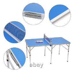 Table De Ping-pong Pliable Portable De Tennis De Table + Accessoires Intérieur/extérieur Nouveau