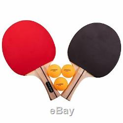 Table De Ping-pong Pliante 2 Pièces Lancaster Avec 2 Raquettes Et 3 Balles Orange
