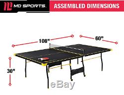 Table De Ping-pong Taille Officielle Pour Le Tennis Extérieur / Intérieur 2 Pagaies Et Balles Incluses