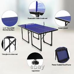 Table De Tennis De Table Compacte Pliable Multi-usages Table De Pique-nique Nette Amovible