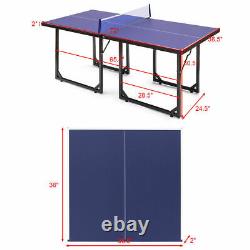 Table De Tennis De Table Compacte Pliable Multi-usages Table De Pique-nique Nette Amovible