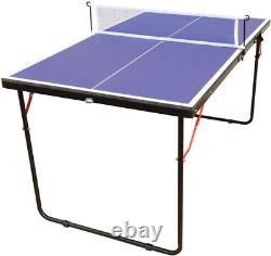 Table De Tennis De Table Midsize Pliable Et Portable Ping Pong Ensemble De Table Avec Filet Et