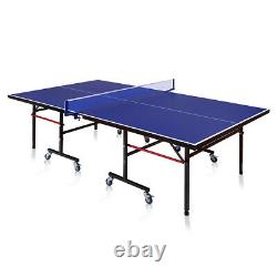 Table De Tennis De Table Pliable Prêt À La Compétition Amovible Avec Rangement Net Facile
