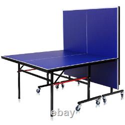 Table De Tennis De Table Pliable Prêt À La Compétition Amovible Avec Rangement Net Facile