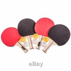 Table De Tennis De Table Pliante 2 Pièces Lancaster Avec 4 Raquettes Et 6 Balles De Ping Pong